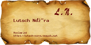Lutsch Nóra névjegykártya